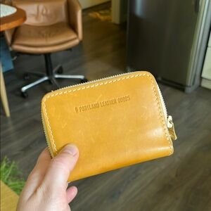 Portland Leather Goods  
PLG small zip wallet Sunflower
